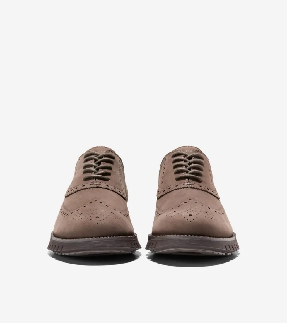 Cole Haan Extended Sizes & Widths | Oxfords*Men's ZERØGRAND Remastered Wingtip Oxfords Lava-Truffle-Chocolate