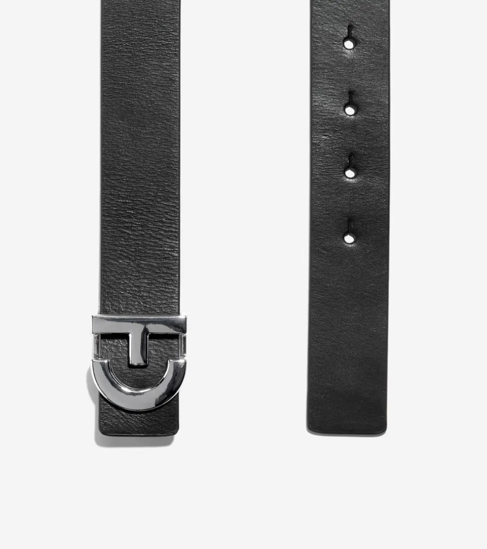 Cole Haan Belts*32mm Logo Plaque Belt Black