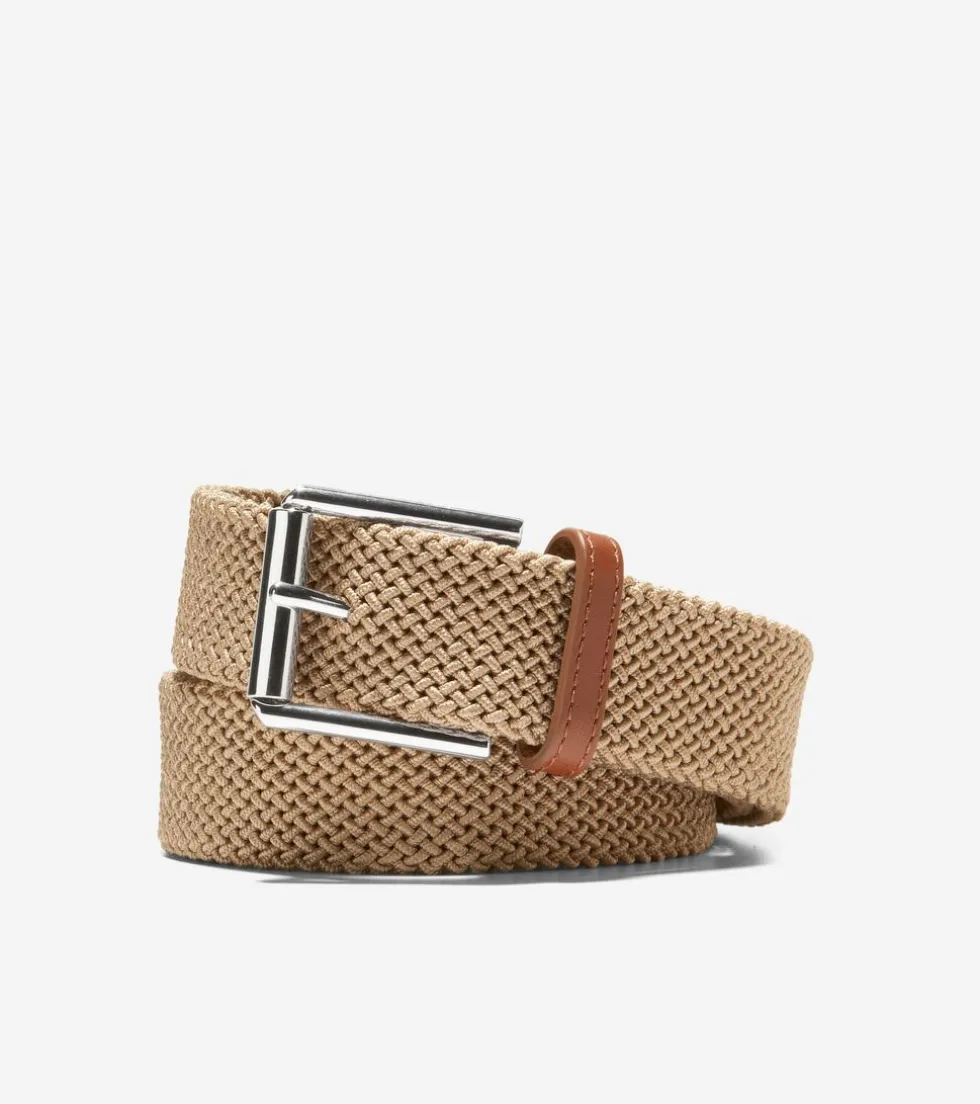 Cole Haan Belts*35MM Tubular Stretch Cord Belt Khaki