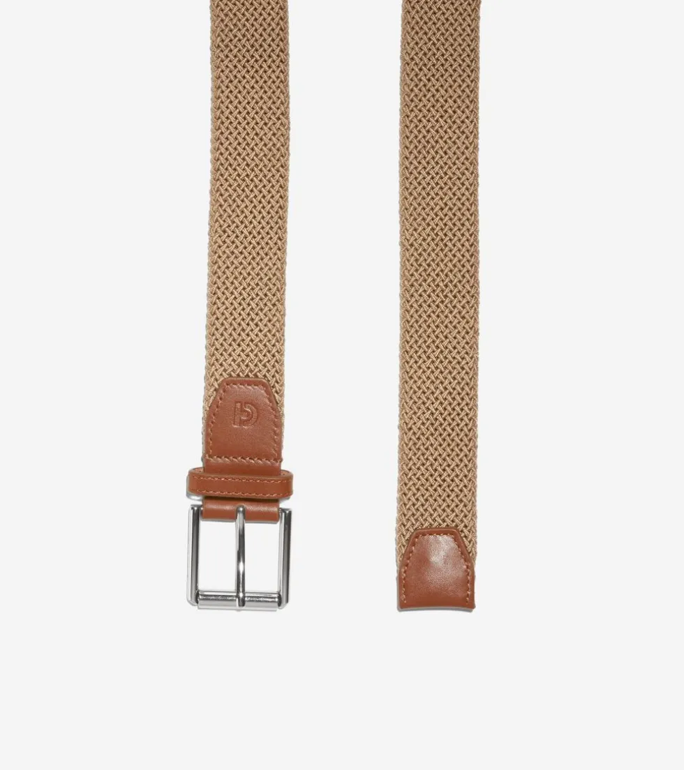 Cole Haan Belts*35MM Tubular Stretch Cord Belt Khaki