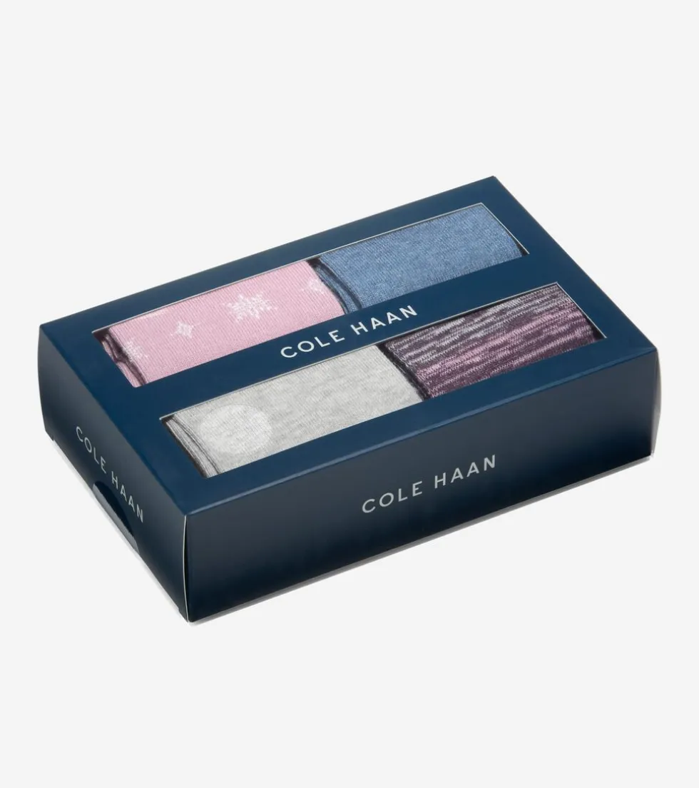 Cole Haan Socks*4 Pack Snowflake Giftbox Mauve