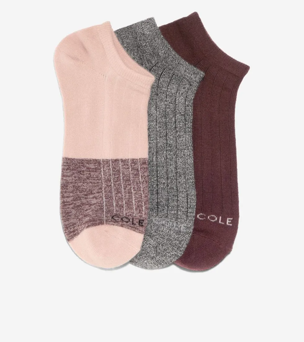 Cole Haan Socks*3 Pack Supersoft Low Cut Socks BrownAssorted