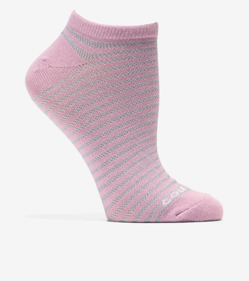 Cole Haan Socks*3 Pack Textured Stripe Supersoft Low Cut Socks MauveAssorted