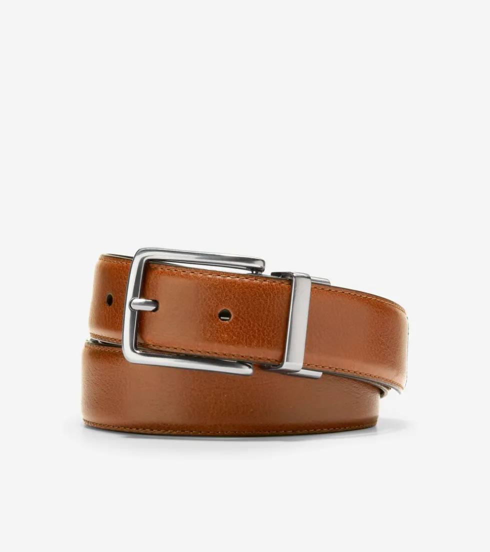 Cole Haan Belts*Reversible Feather Edge Belt CognacBrown-NavyBlue