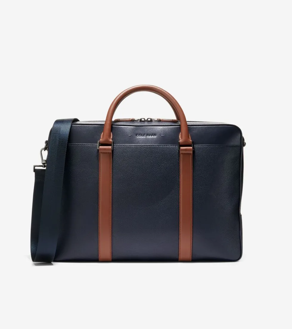 Cole Haan Backpacks & Briefcases*Triboro Briefcase NavyBlazer-NewBritishTan