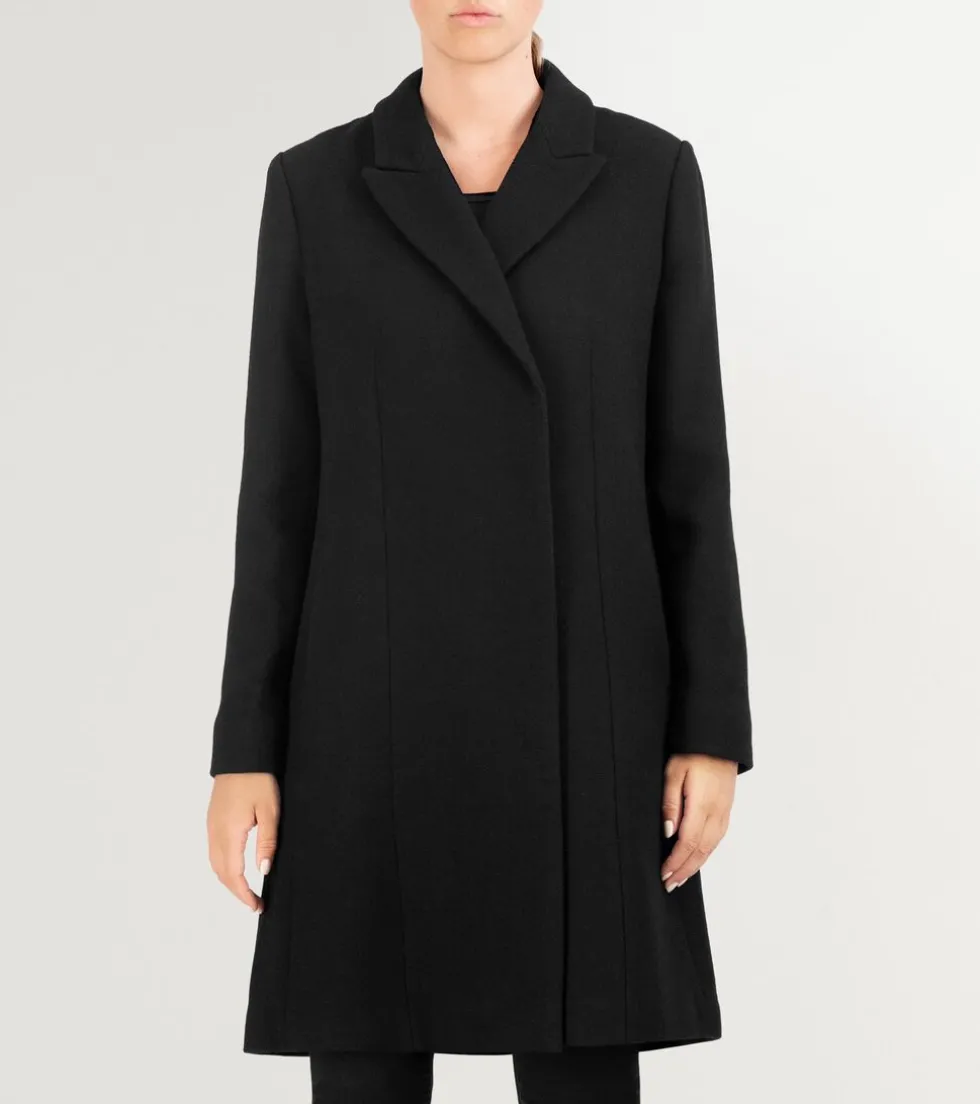 Cole Haan Wool Coats | Peacoats & Blazers*Women's Asymmetrical Peak Lapel Coat Black