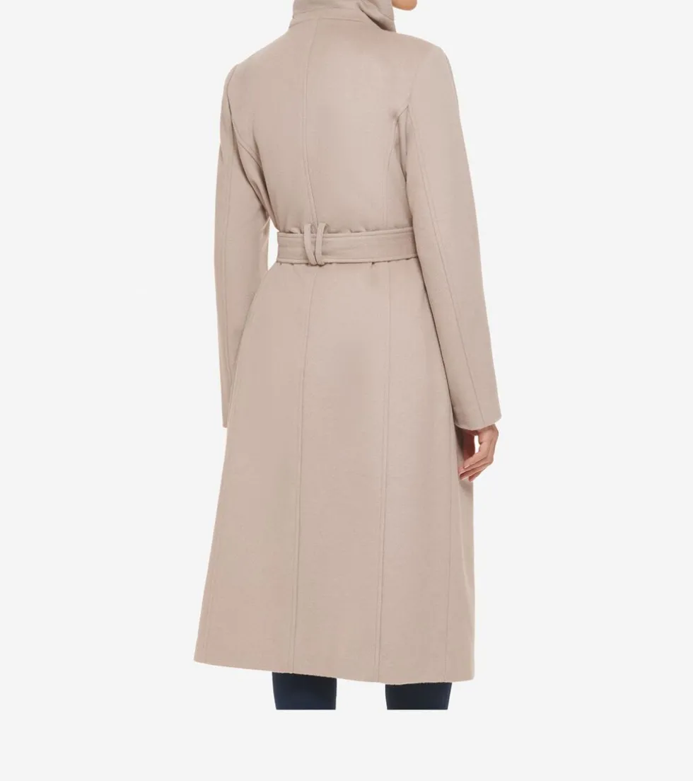 Cole Haan Wool Coats | Trench Coats*Women's Belted Long Coat Stone