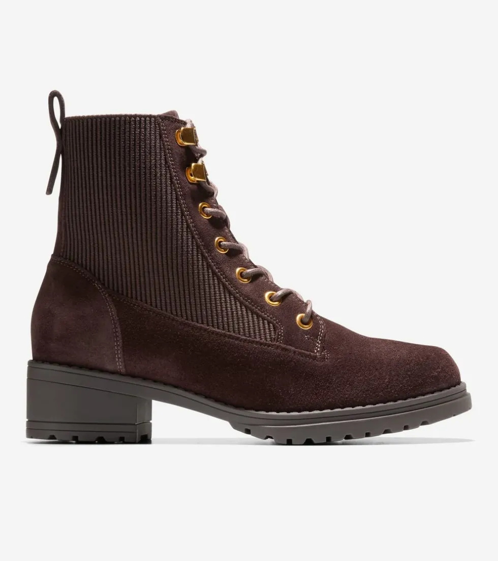 Cole Haan Boots*Women's Camea Waterproof Combat Boot II DarkChocolate