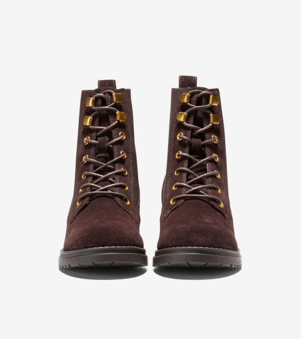 Cole Haan Boots*Women's Camea Waterproof Combat Boot II DarkChocolate