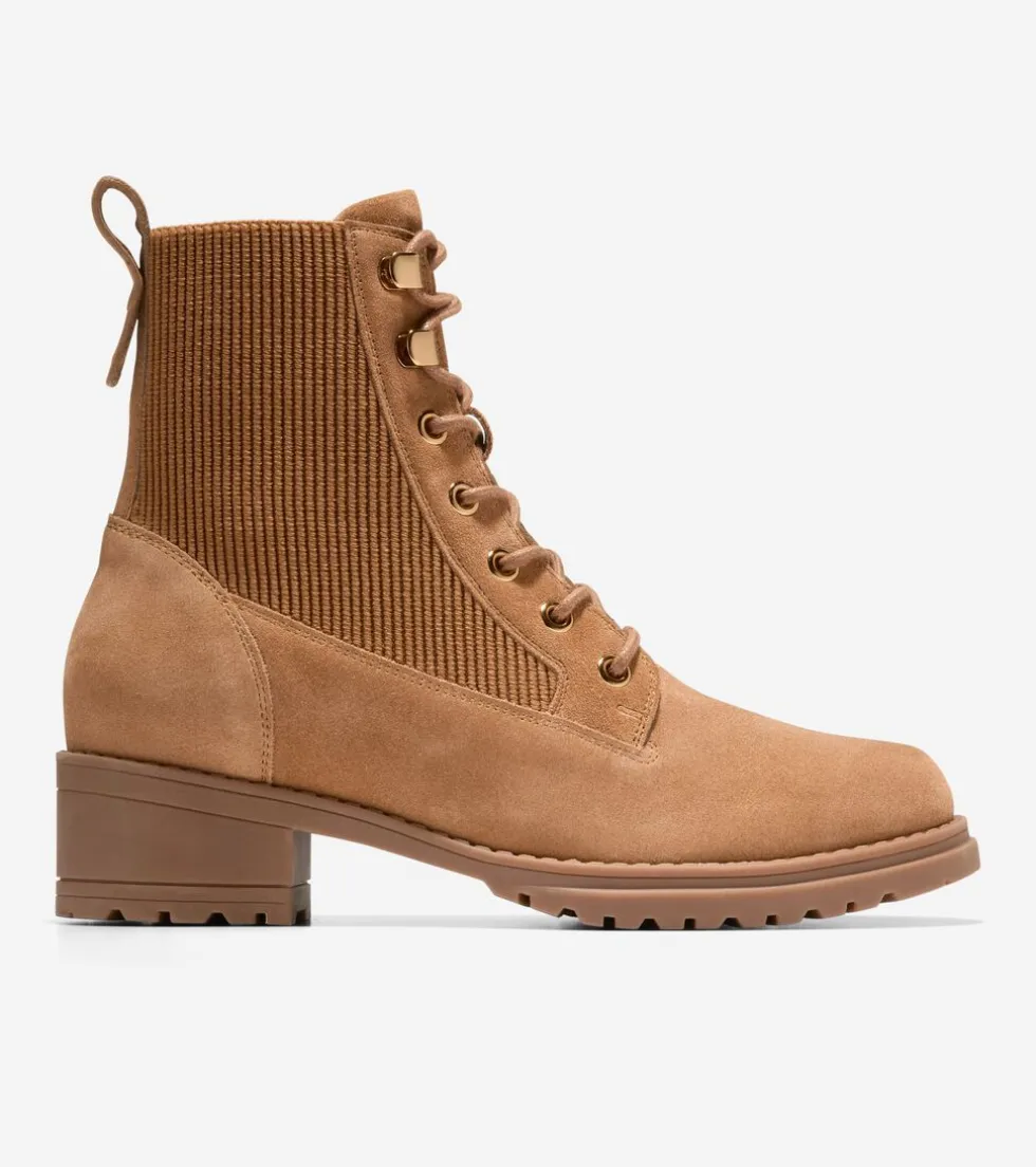 Cole Haan Boots*Women's Camea Waterproof Combat Boots II GoldenToffee