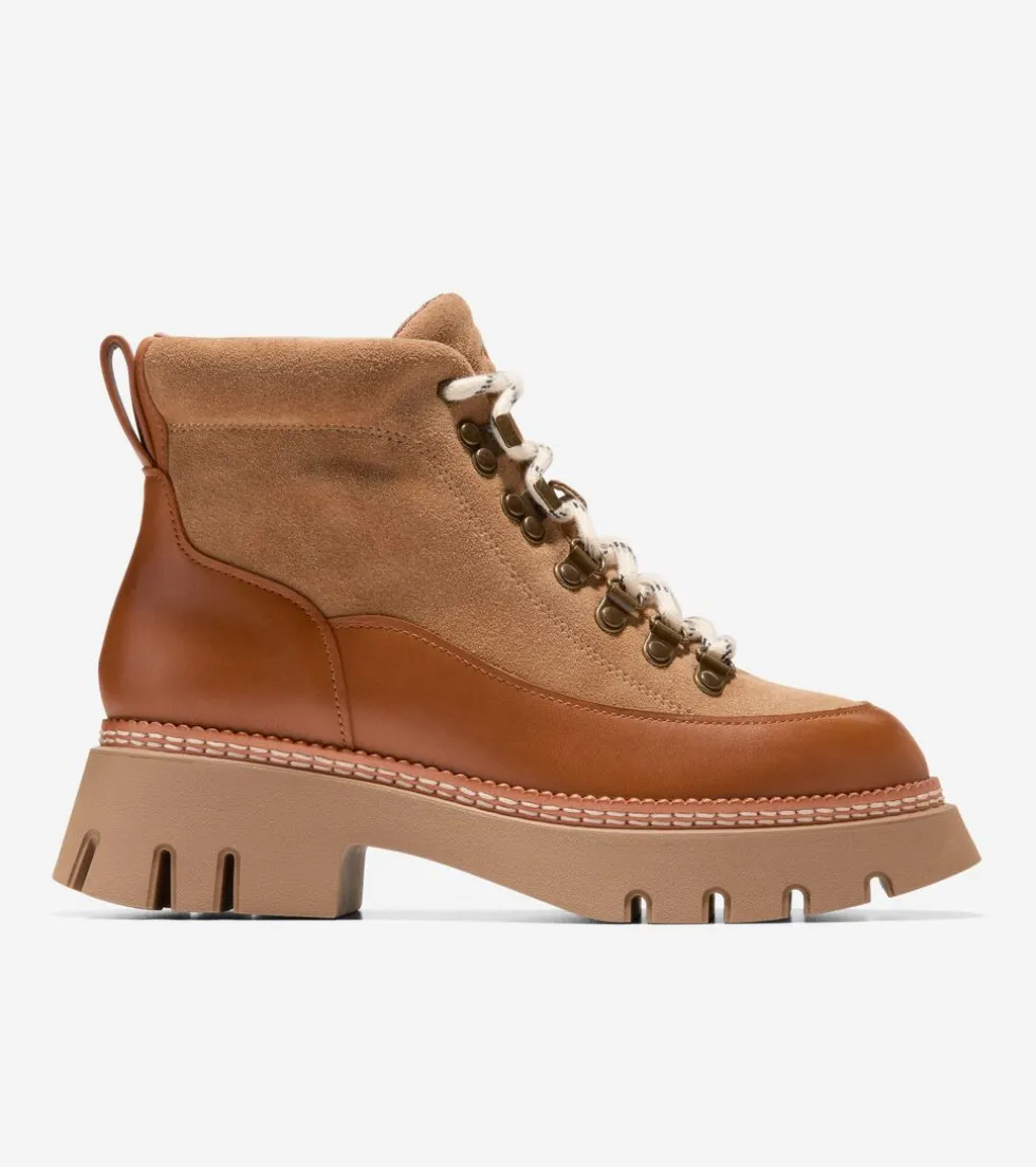 Cole Haan Boots*Women's Delilah Waterproof Lace-Up Boots GoldenHoney