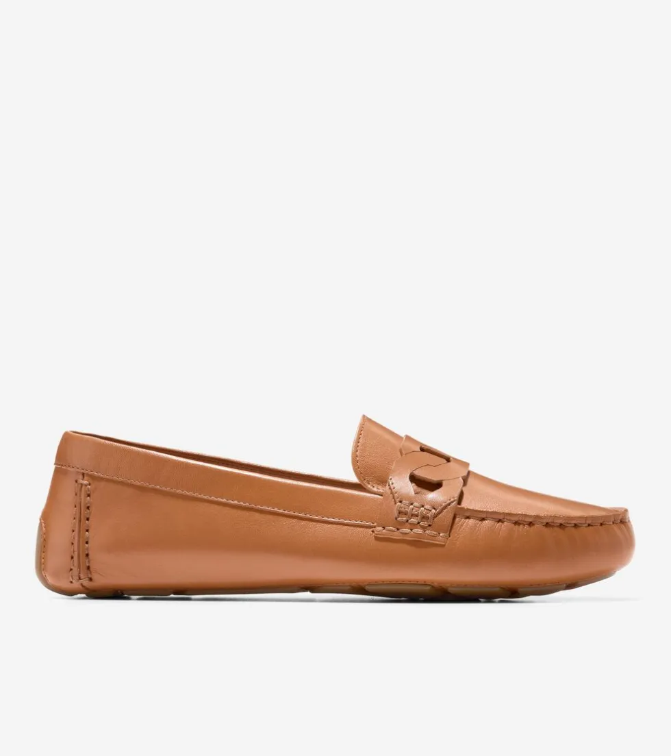 Cole Haan Dress Shoes | Loafers & Drivers*Women's Evelyn Chain Drivers Caramel