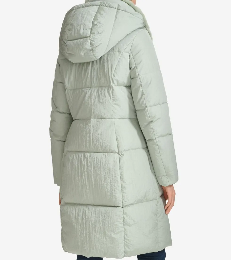 Cole Haan Puffer Jackets | Outerwear*Women's Faux-Fur Collar Puffer Coat Sage