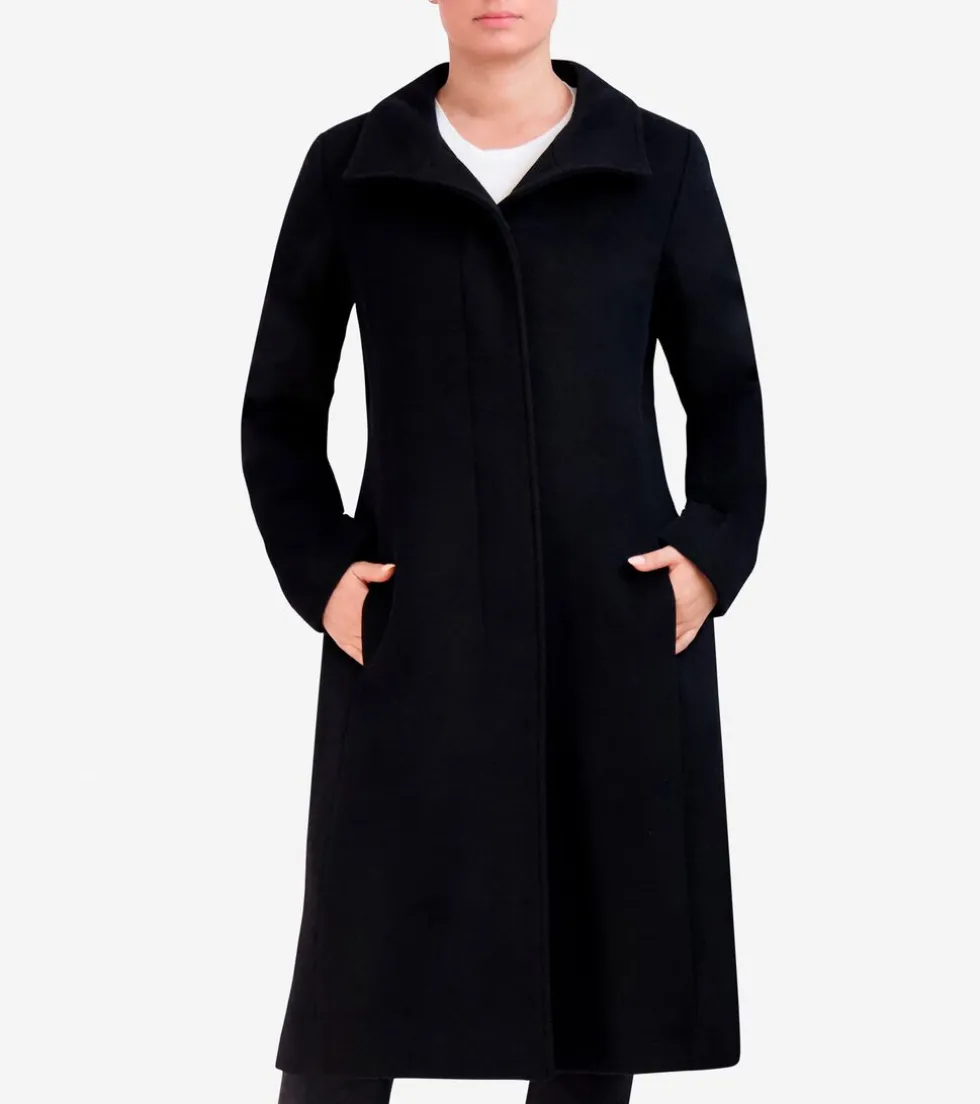 Cole Haan Wool Coats | Trench Coats*Women's Flared Dress Coat Black