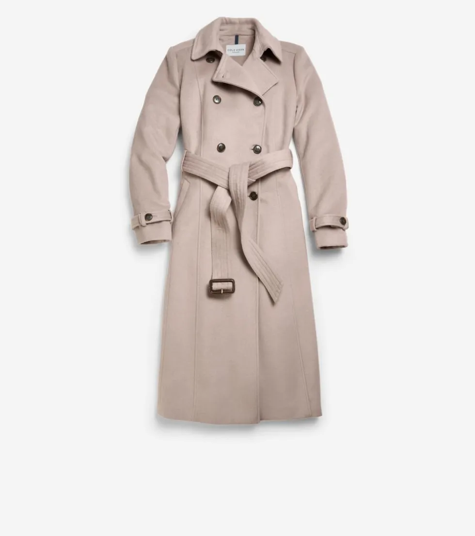 Cole Haan Wool Coats | Trench Coats*Women's Flared Trench Coat Stone