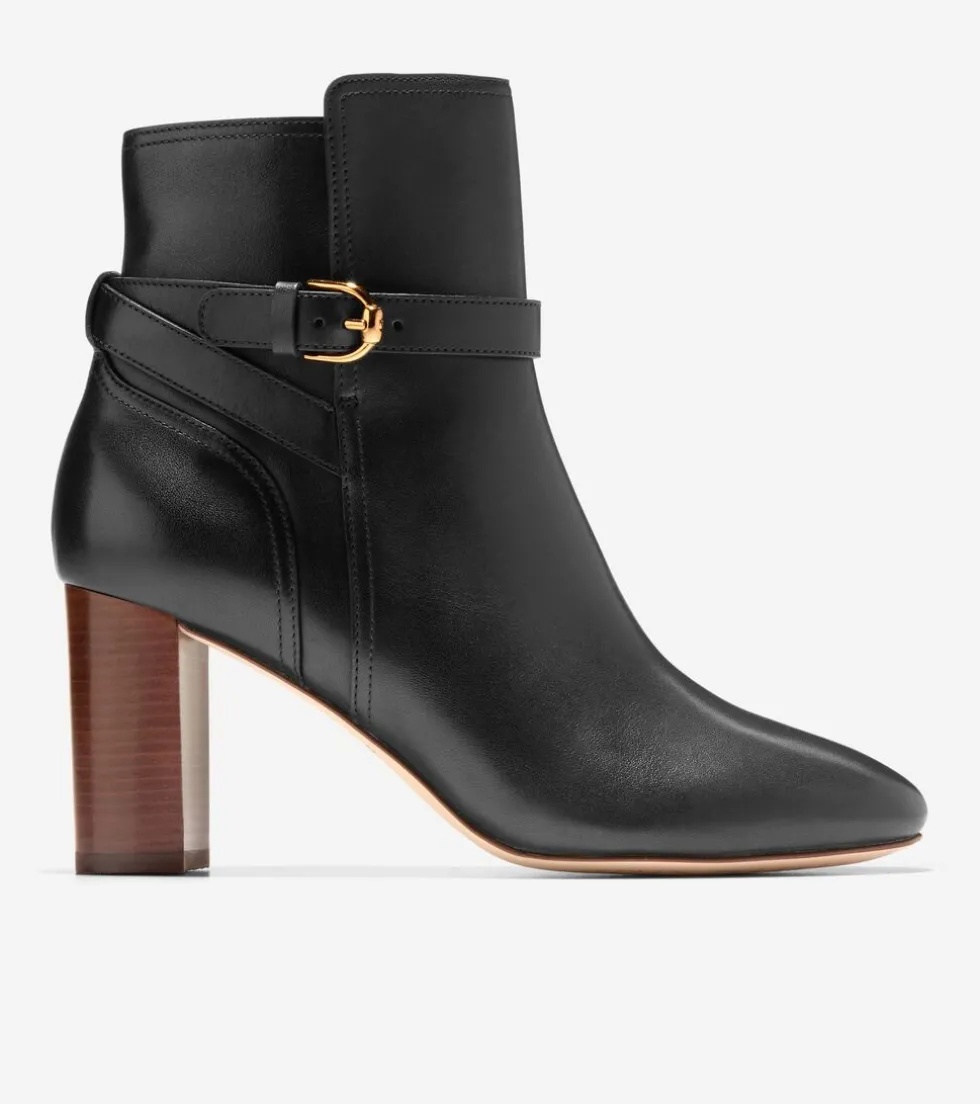 Cole Haan Boots*Women's Glendale Buckle Ankle Boots Black-Brown