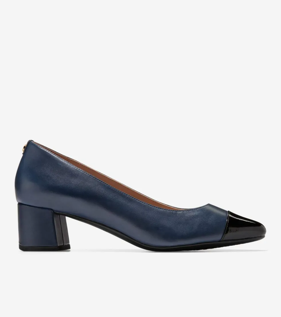 Cole Haan Dress Shoes | Heels & Pumps*Women's Go-To Block Heel Pumps 45MM NavyBlazer-BlackPatent