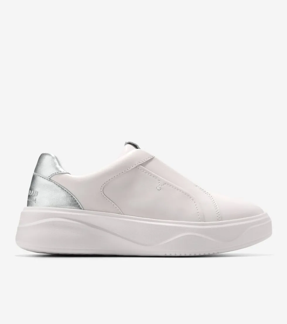 Cole Haan Sneakers*Women's GrandPrø Demi Slip-On Sneakers NimbusCloud-Silver-OpticWhite