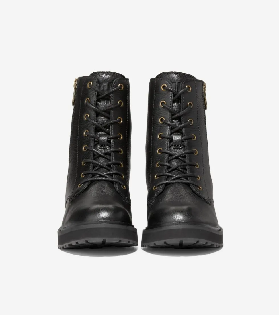 Cole Haan Boots*Women's Greenwich Waterproof Lace-Up Boots Black