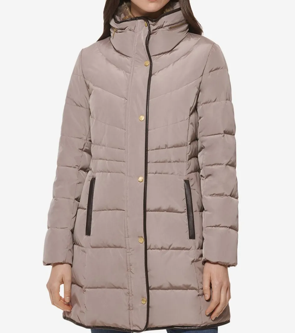 Cole Haan Puffer Jackets | Quilted Jackets*Women's Hidden-Hood Puffer Coat Cashew