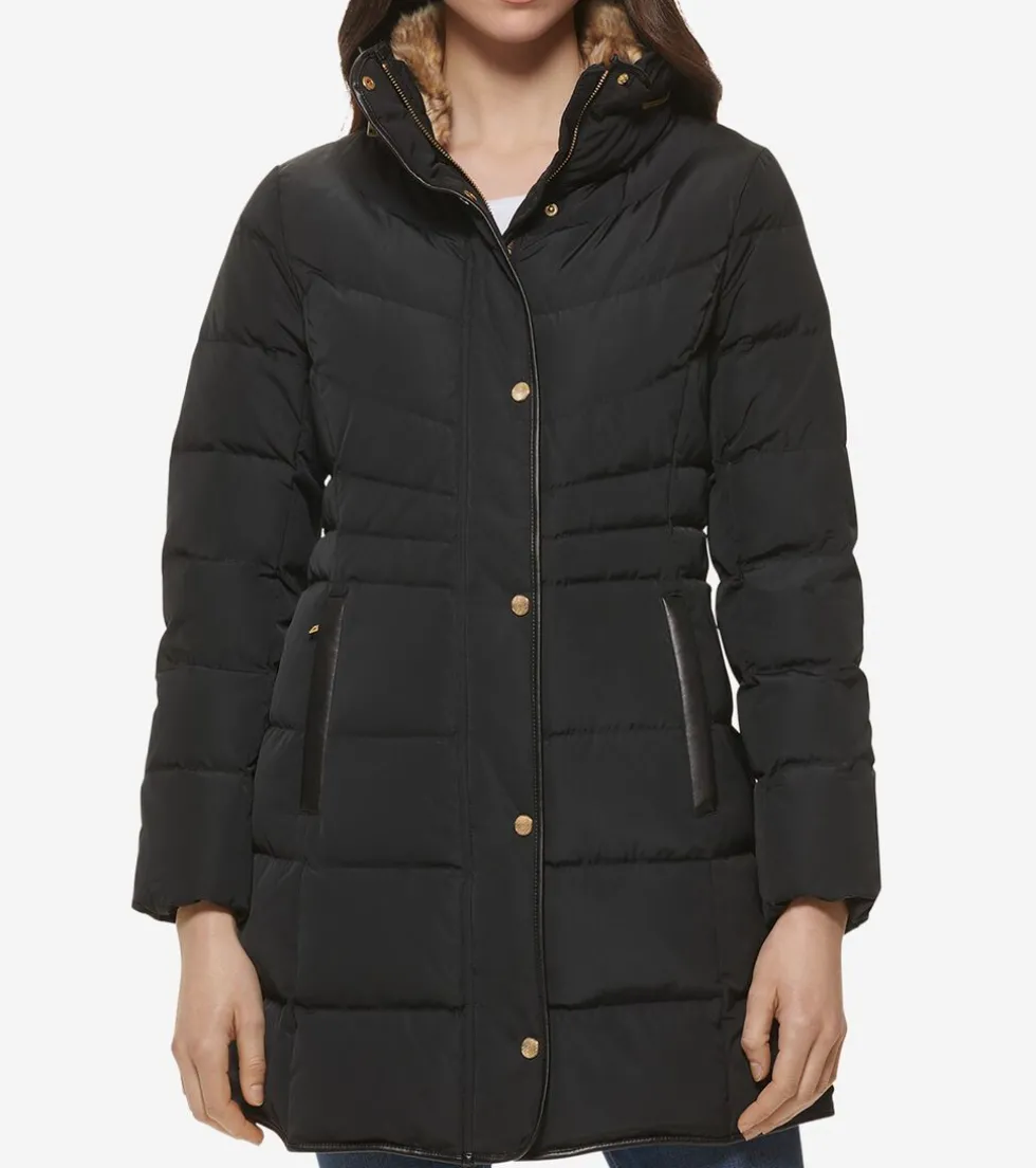 Cole Haan Puffer Jackets | Quilted Jackets*Women's Hidden-Hood Puffer Coat Black