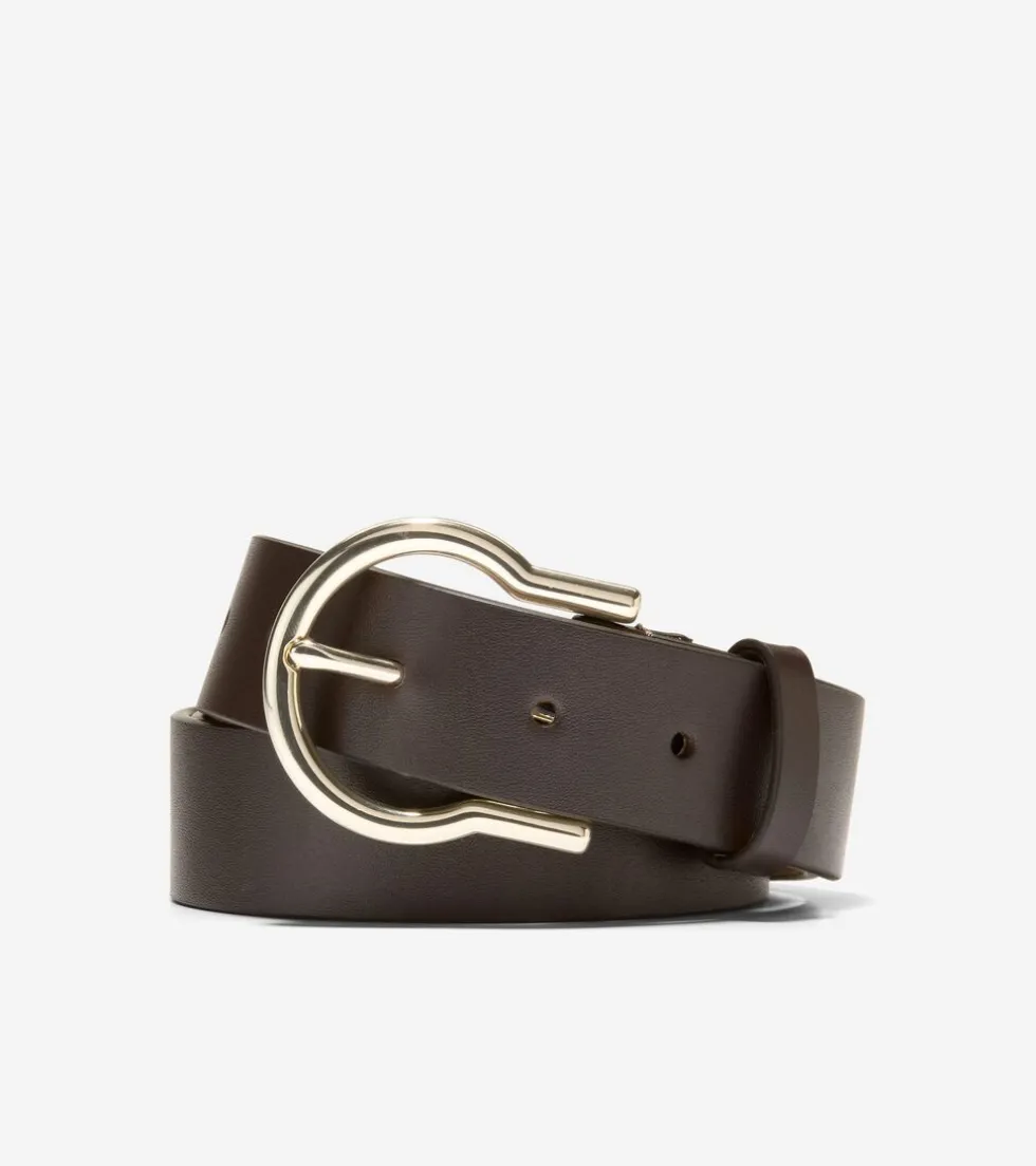 Cole Haan Belts*Women's Hinged Buckle Belt DarkChocolate