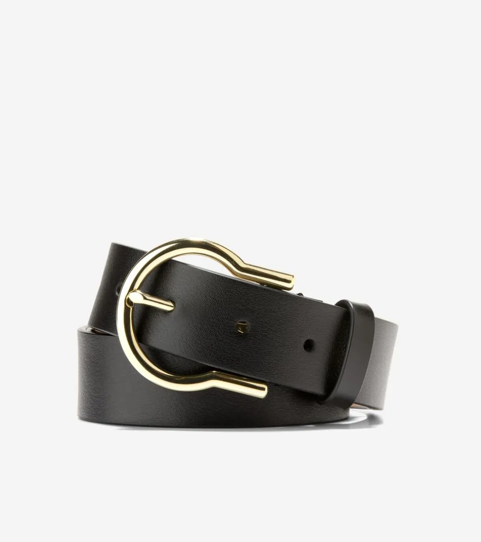 Cole Haan Belts*Women's Hinged Buckle Belt Black