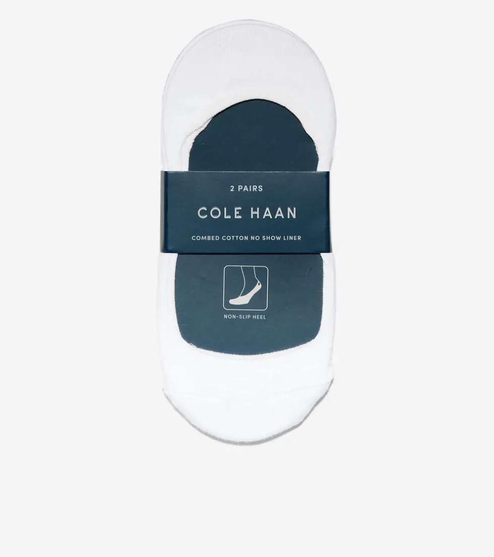 Cole Haan Socks*Women's Knit Ballet Sock Liner - 2 Pack White