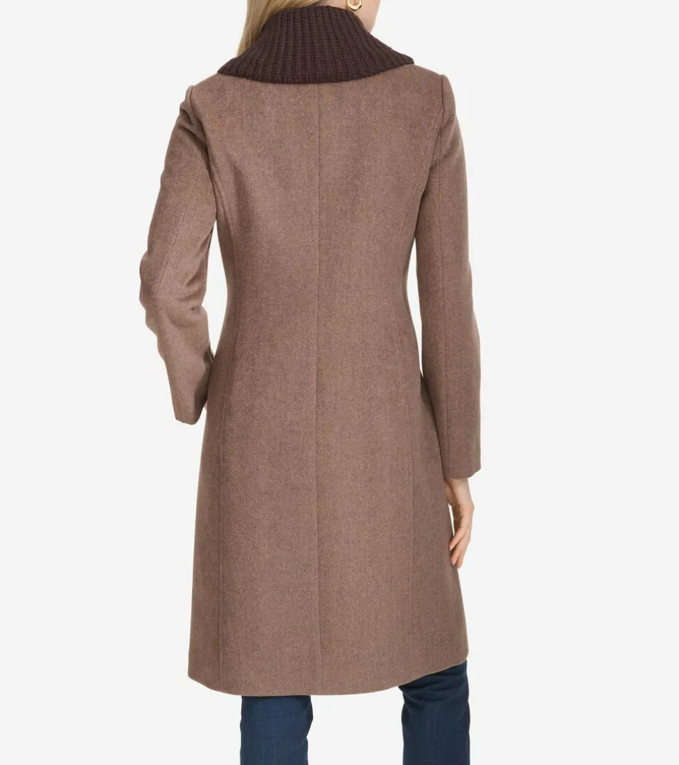 Cole Haan Wool Coats | Peacoats & Blazers*Women's Knit-Collar Coat Portobello