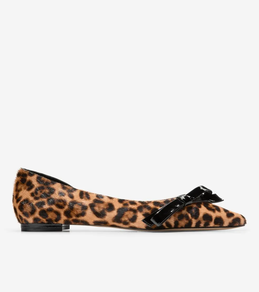 Cole Haan Dress Shoes | Flats & Ballets*Women's Noella Bow Skimmer Flats LeopardPrint