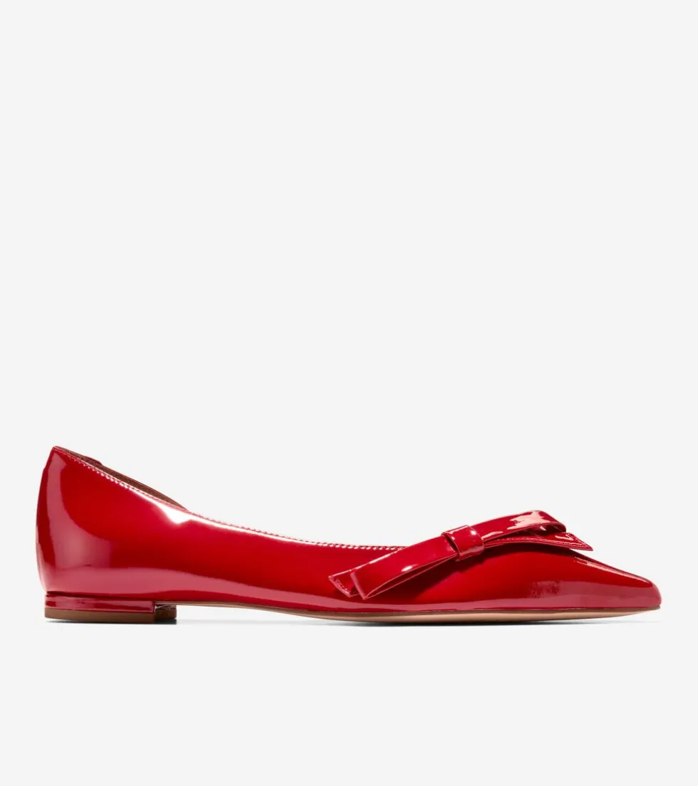 Cole Haan Dress Shoes | Flats & Ballets*Women's Noella Bow Skimmer Flats RioRedPatent