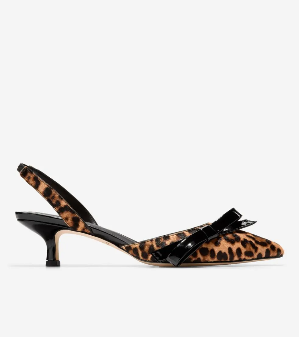 Cole Haan Dress Shoes | Heels & Pumps*Women's Noella Bow Slingback Pumps LeopardPrint