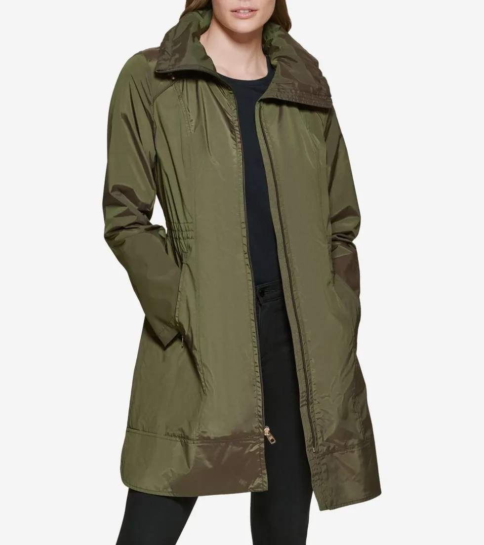 Cole Haan Rain Jackets | Outerwear*Women's Packable Travel Rain Jacket Olive