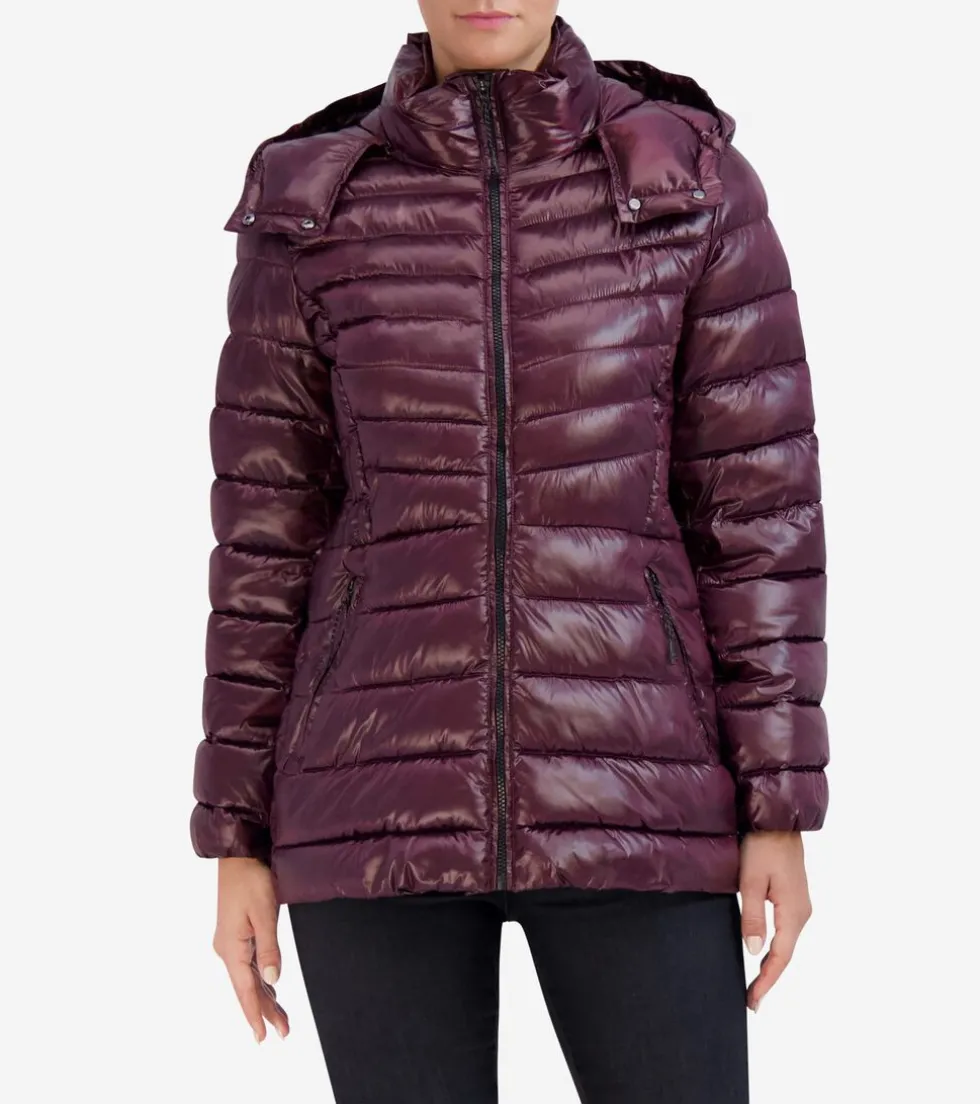 Cole Haan Puffer Jackets | Quilted Jackets*Women's Quilted Pearl Puffer Jacket Sangria