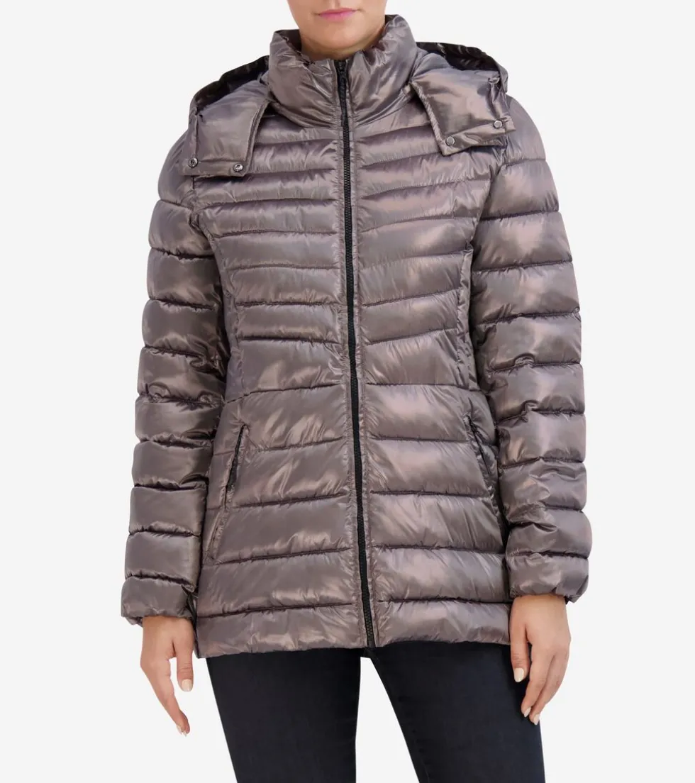 Cole Haan Puffer Jackets | Quilted Jackets*Women's Quilted Pearl Puffer Jacket Gunmetal