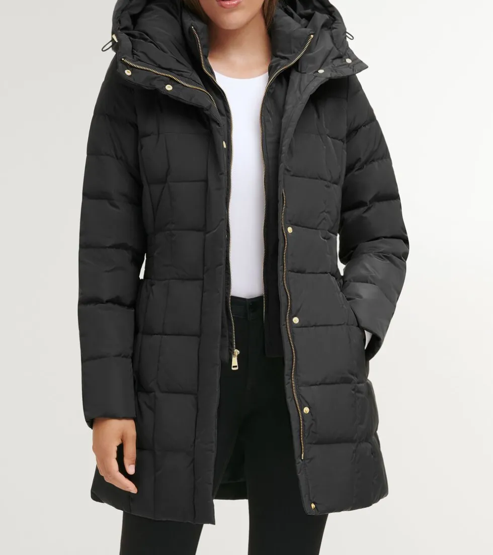 Cole Haan Puffer Jackets | Outerwear*Women's 32" Signature Hooded Taffeta Down Coat Black