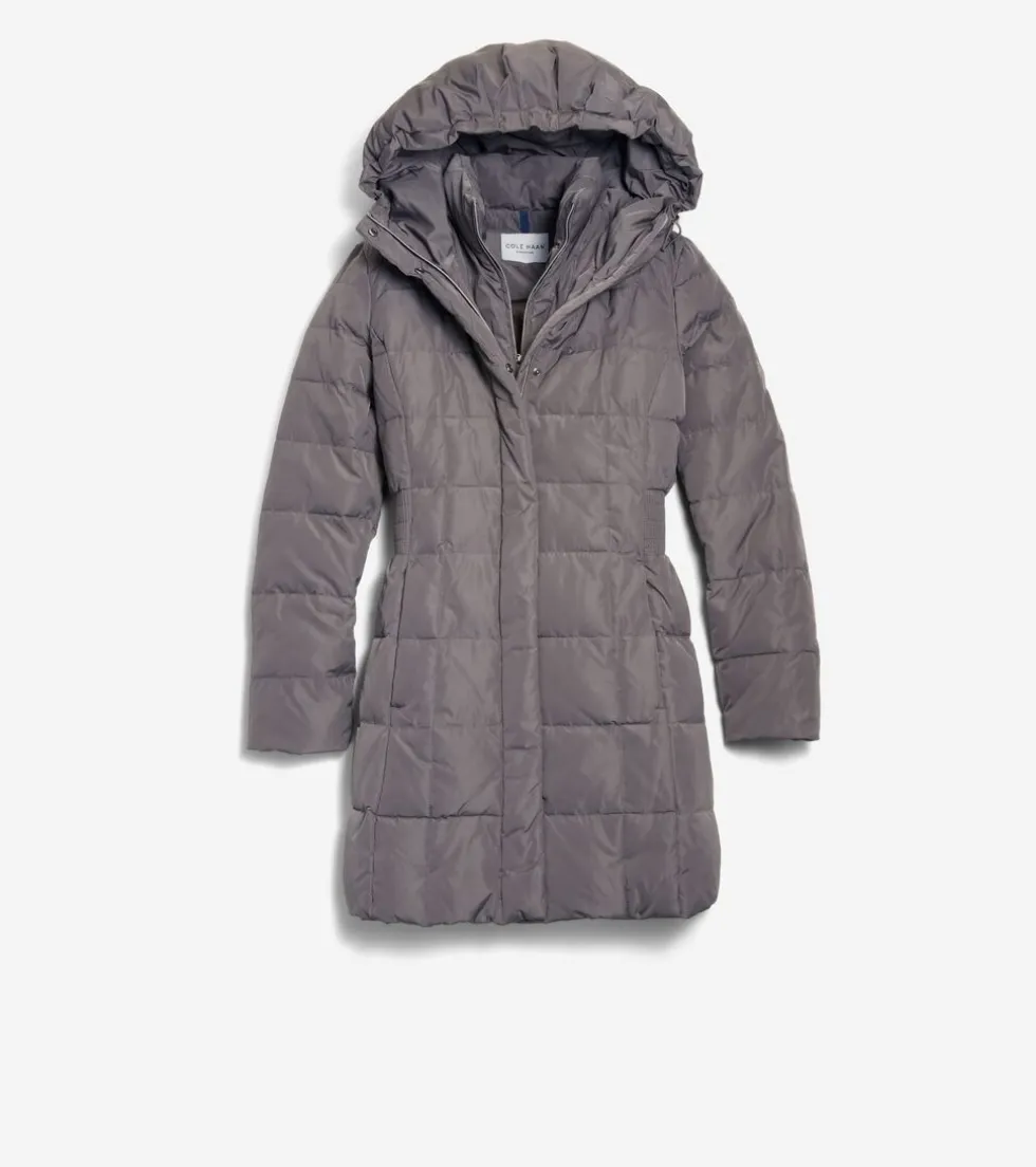 Cole Haan Puffer Jackets | Outerwear*Women's 32" Signature Hooded Taffeta Down Coat Carbon