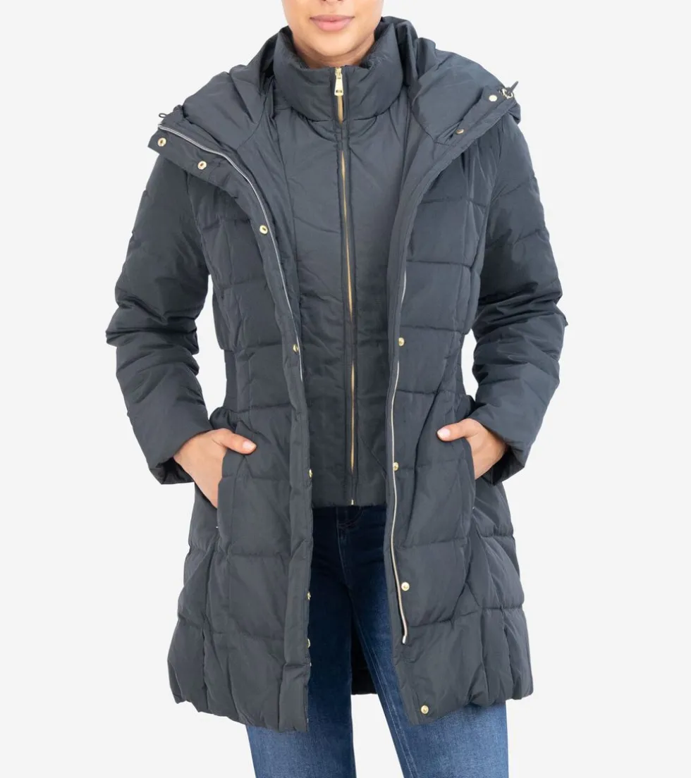 Cole Haan Puffer Jackets | Outerwear*Women's 32" Taffeta Down Hooded Coat Graphite