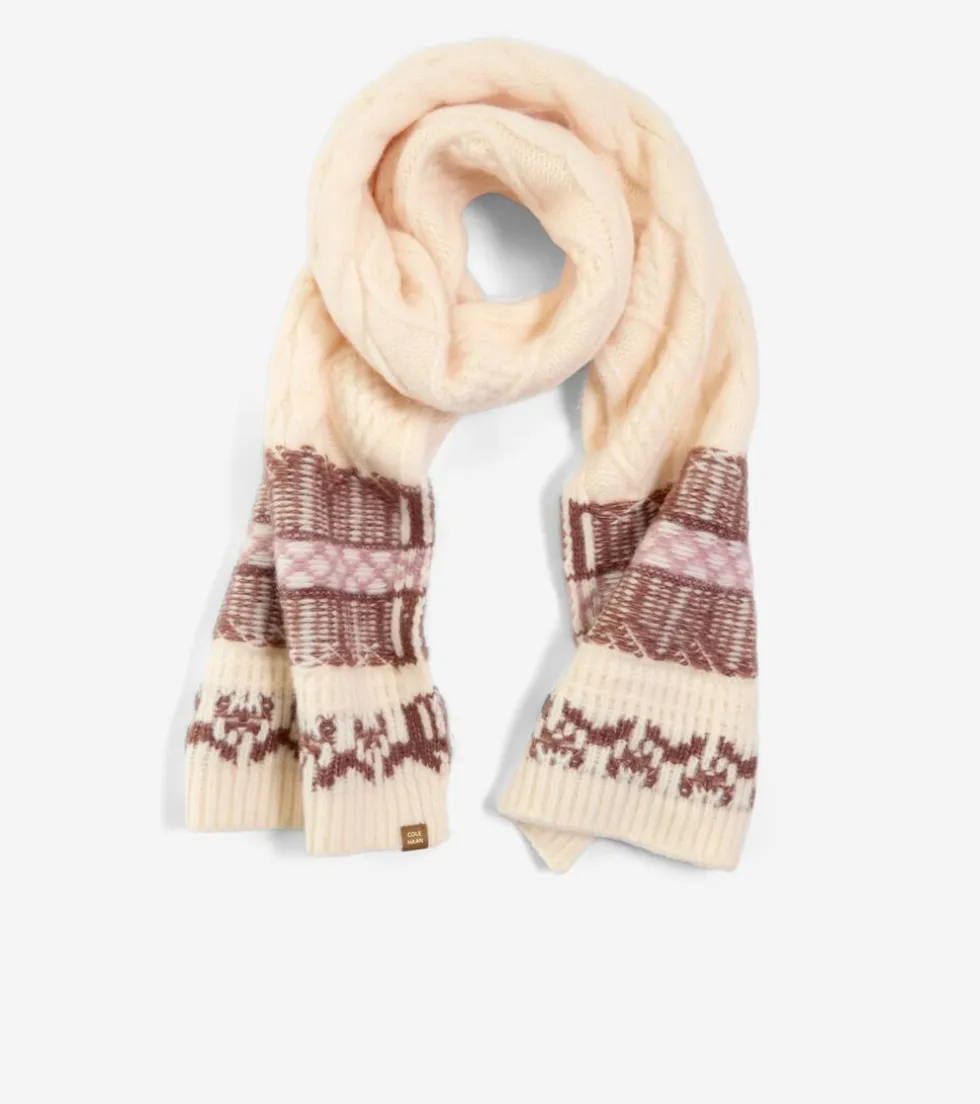 Cole Haan Hats, Gloves, & Scarves | Hats, Gloves, & Scarves*Women's Reversible Fair Isle Scarf Natural