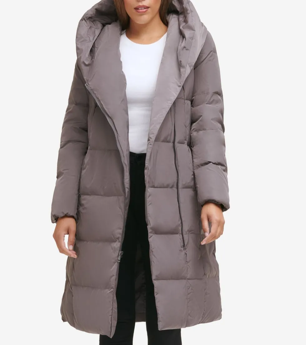 Cole Haan Puffer Jackets | Outerwear*Women's Signature Asymmetrical Collar Convertible Coat 40in Carbon