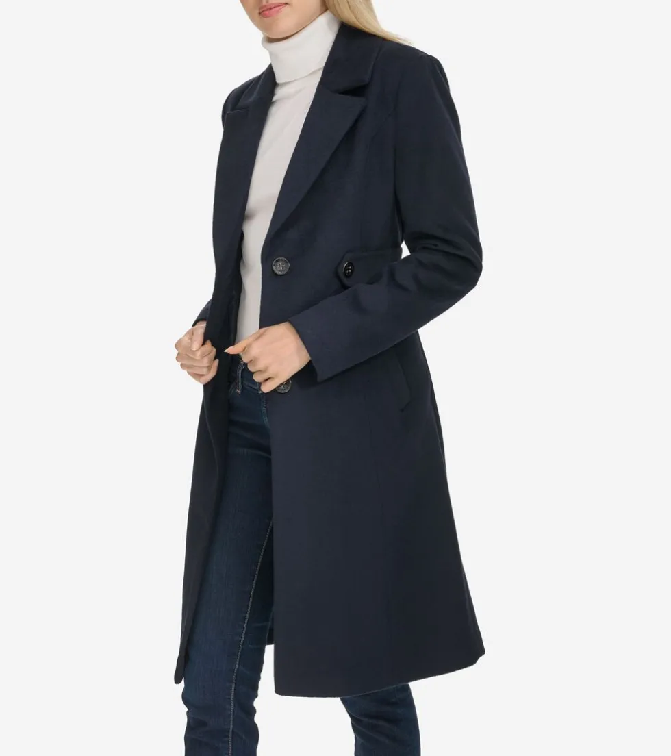 Cole Haan Wool Coats | Peacoats & Blazers*Women's Slick Wool Coat Navy