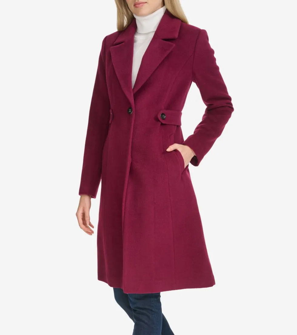 Cole Haan Wool Coats | Peacoats & Blazers*Women's Slick Wool Coat Amethyst