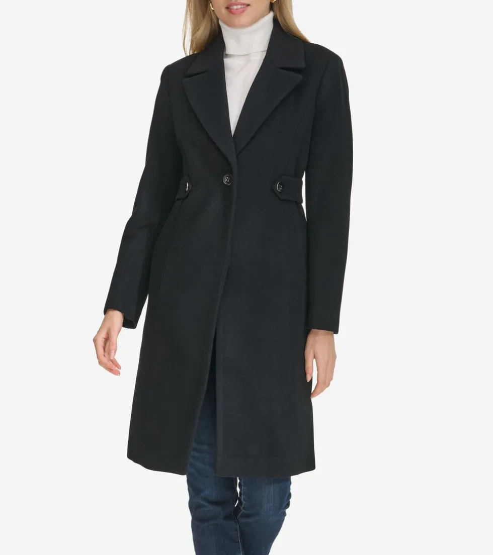 Cole Haan Wool Coats | Outerwear*Women's Slick Wool Coat Black