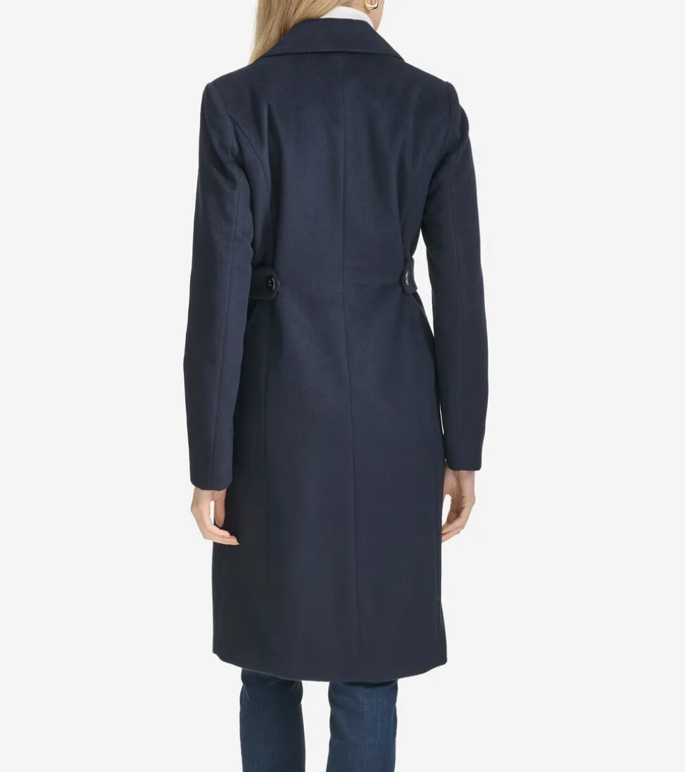 Cole Haan Wool Coats | Peacoats & Blazers*Women's Slick Wool Coat Navy