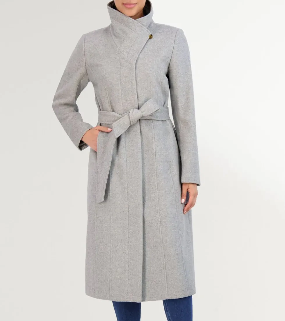 Cole Haan Wool Coats | Peacoats & Blazers*Women's Slick Wool Long Coat LightGrey