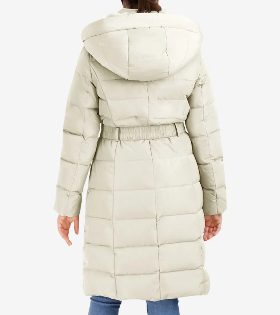 Cole Haan Puffer Jackets | Quilted Jackets*Women's Taffeta Down Belted Coat Ivory