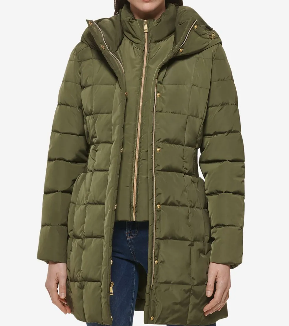 Cole Haan Puffer Jackets | Quilted Jackets*Women's Taffeta Down-Blend Coat DustyOliveGreen