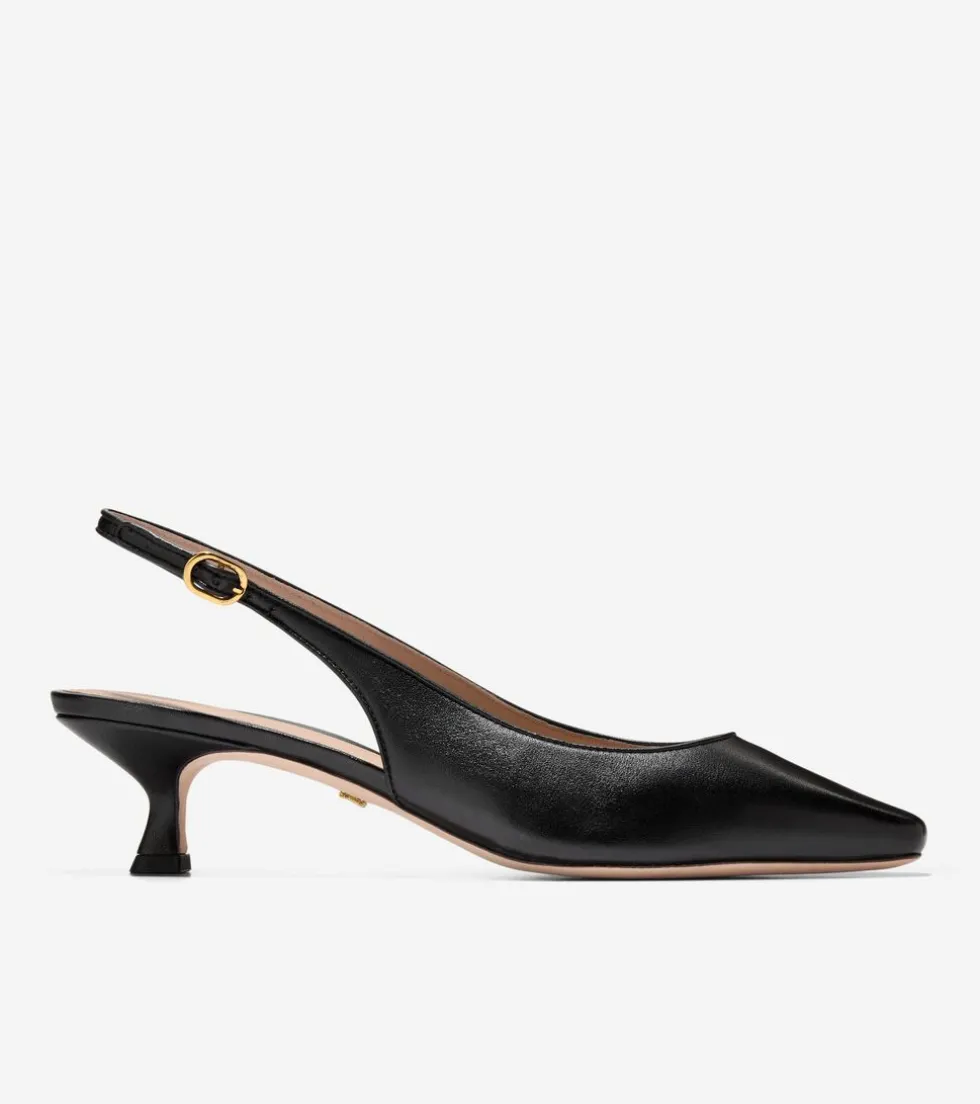 Cole Haan Dress Shoes | Heels & Pumps*Women's Tayla Kitten Heel Slingback Pumps 45MM BlackNappa