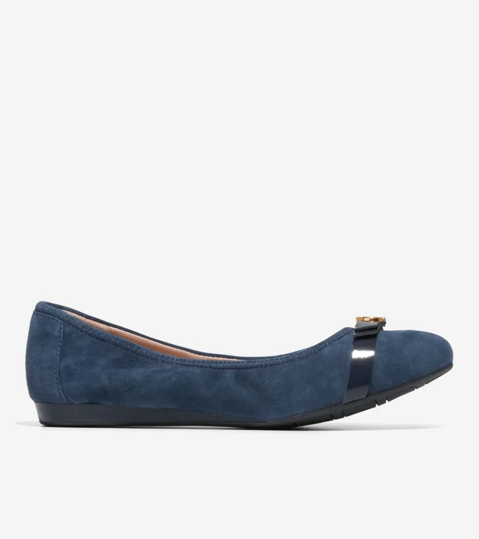 Cole Haan Flats & Ballets*Women's Tova Bow Ballet Flats NavyBlazer