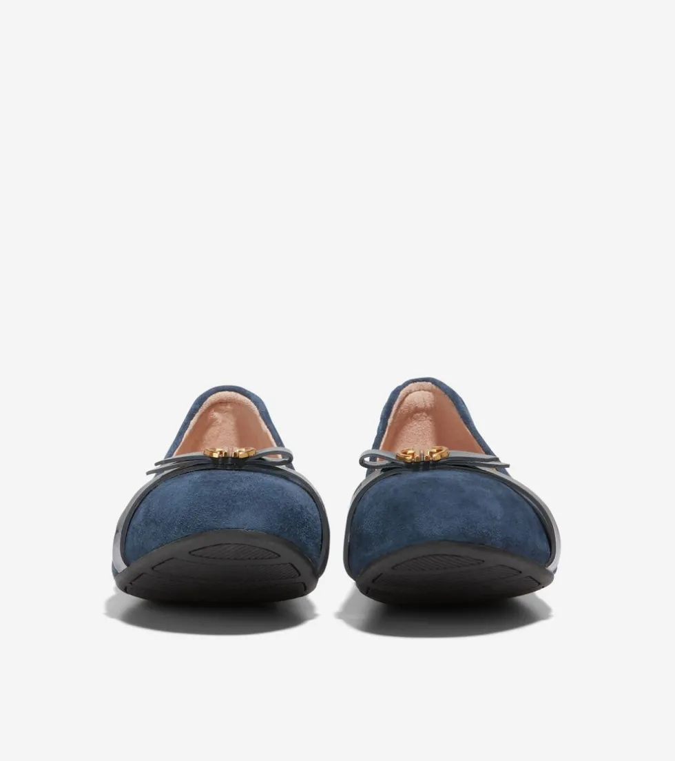 Cole Haan Flats & Ballets*Women's Tova Bow Ballet Flats NavyBlazer